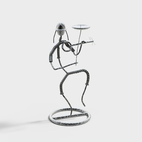 Wire Man Low Poly 3D Model