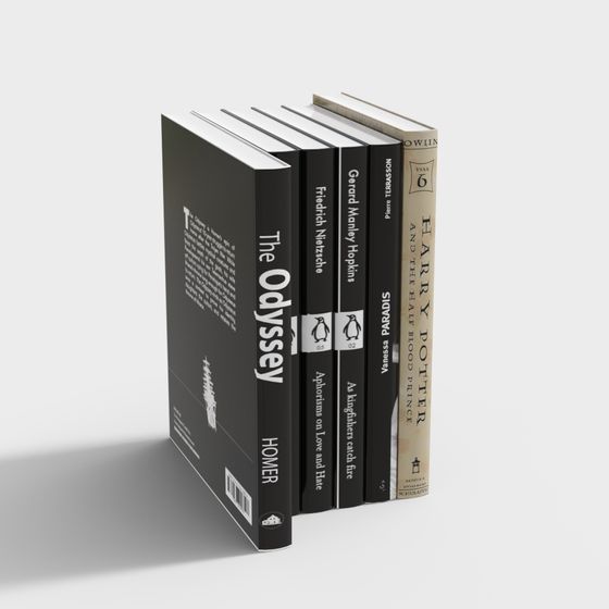 Bookshelf Elegance 3D model for Creative Spaces