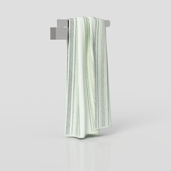 Elegant Low-Poly Towel Rack 3D model