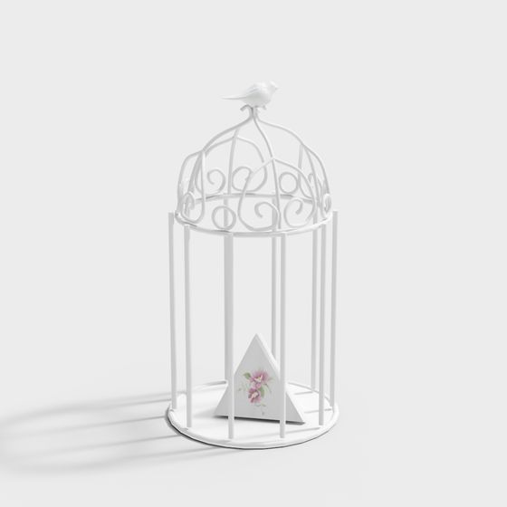 Elegant Birdcage 3D model for Creative Projects