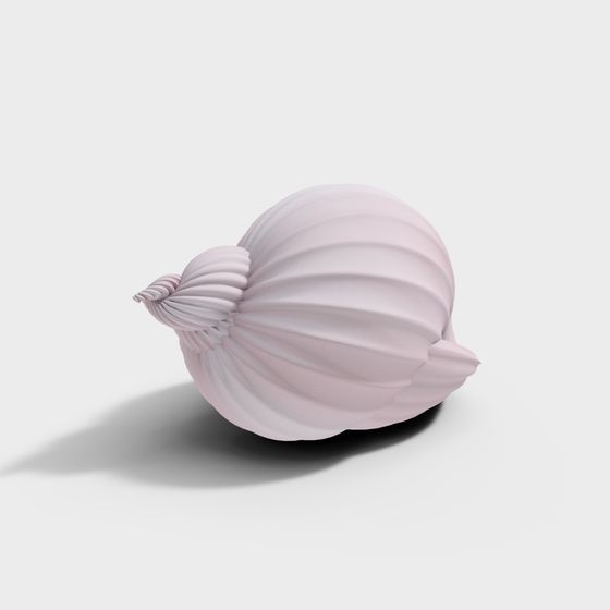 Low Poly Garlic 3D model with Textured Details