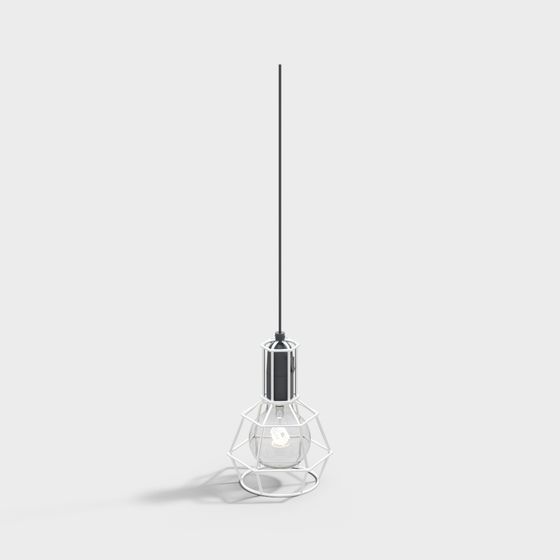Geometric Minimalist Light Fixture 3D model for Modern Spaces