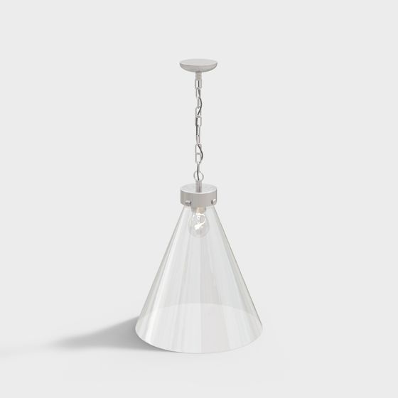 Stylish Cone Pendant Light 3D model