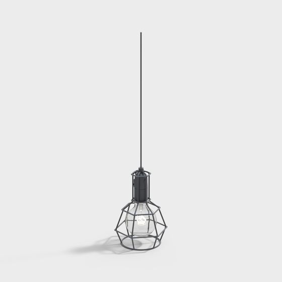 Industrial Style Pendant Light 3D model