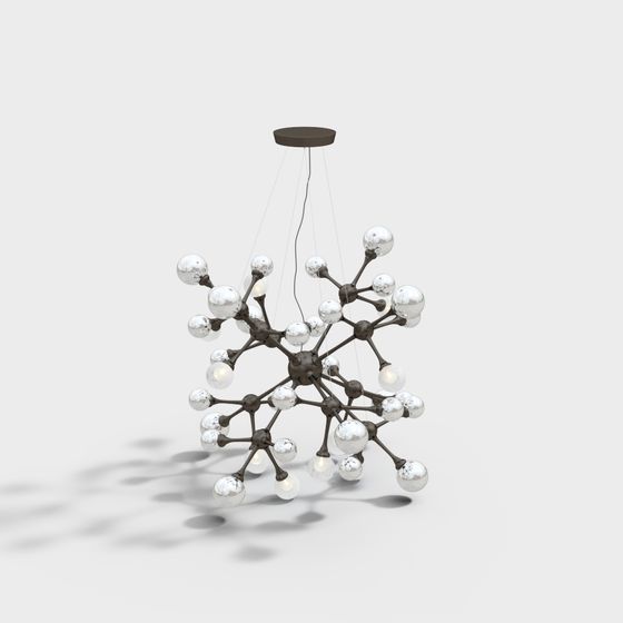 Molecular Structure Chandelier 3D model
