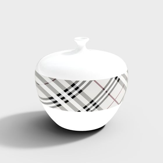 Chic Low-Poly Sugar Jar 3D model for Designers