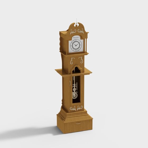 Antique Floor Clock 3D model for Creative Projects