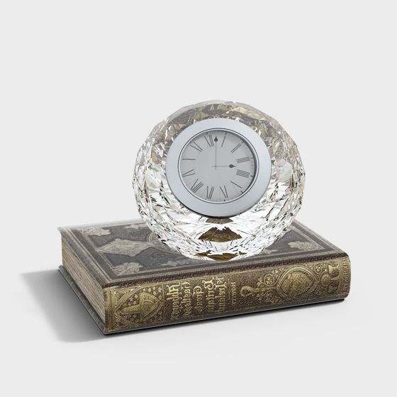 Vintage Low-Poly Clock 3D model