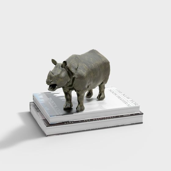 Low Poly Rhino 3D Model for Creative Projects