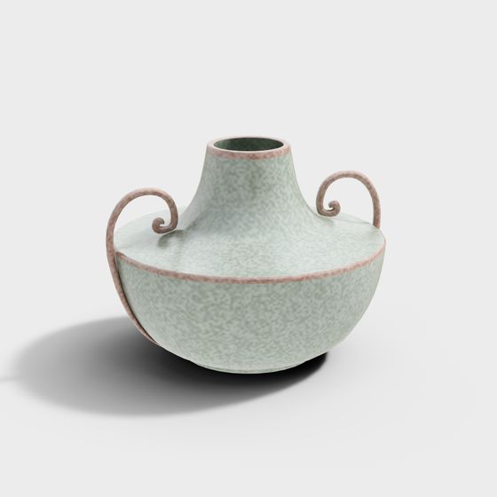 Elegant Green Vase 3D model