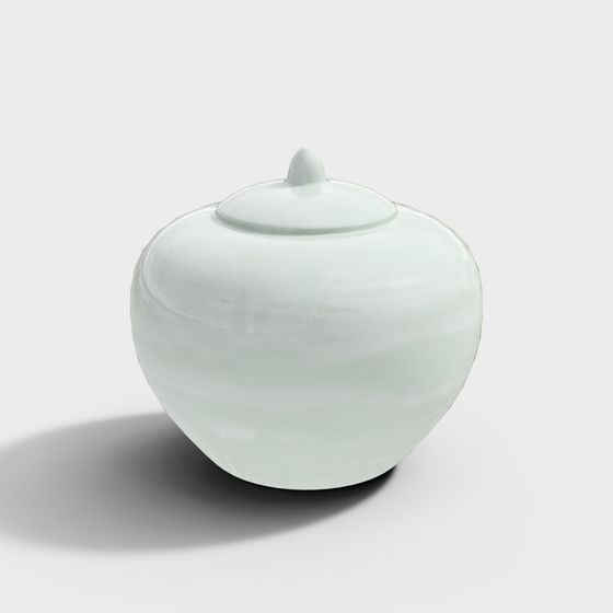 Elegant Lid Container 3D model for Creative Spaces