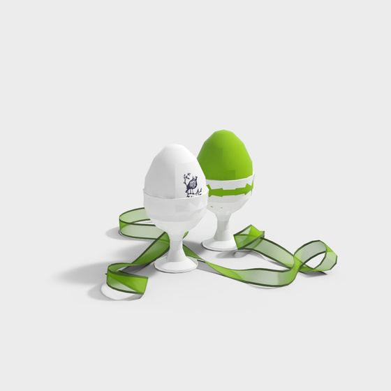 Egg Cup Duo 3D model
