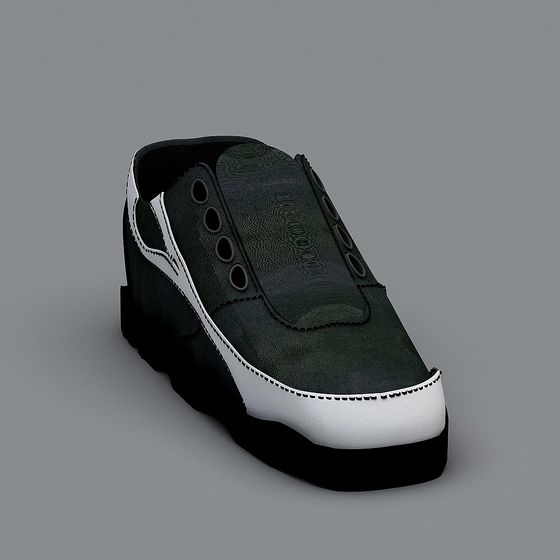 Stylish Low-Poly 3D Shoes Model for Creative Projects