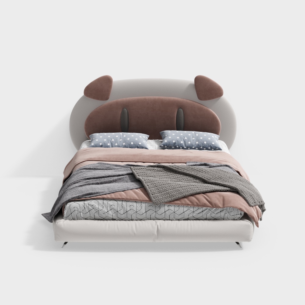 letto cremoso per bambini