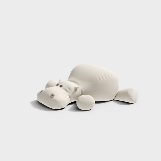 Adorable Low-Poly Hippo 3D model for Creative Work