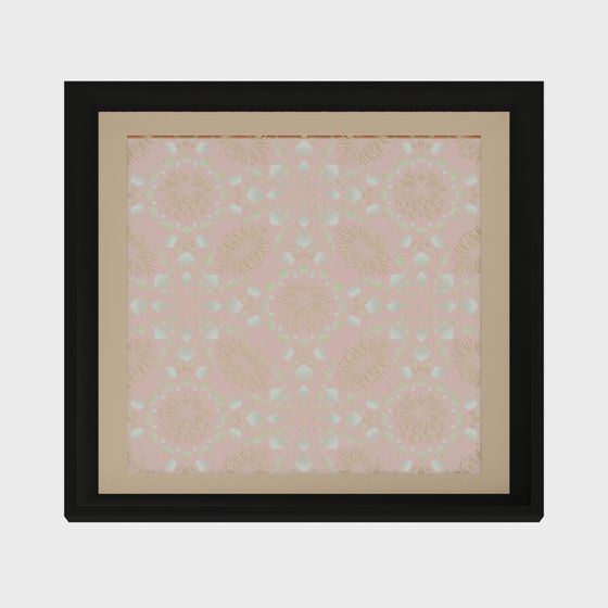 Dreamy Garden 3D model in Gentle Pink Tones