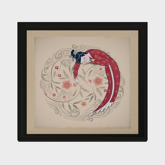 Oriental Dancer Low Poly 3D model