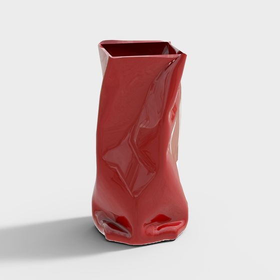 Stylish Origami Vase 3D model