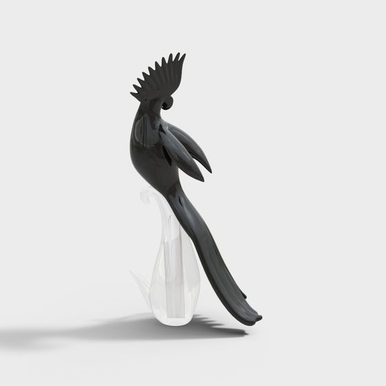 Elegant Low-Poly Rooster 3D Model