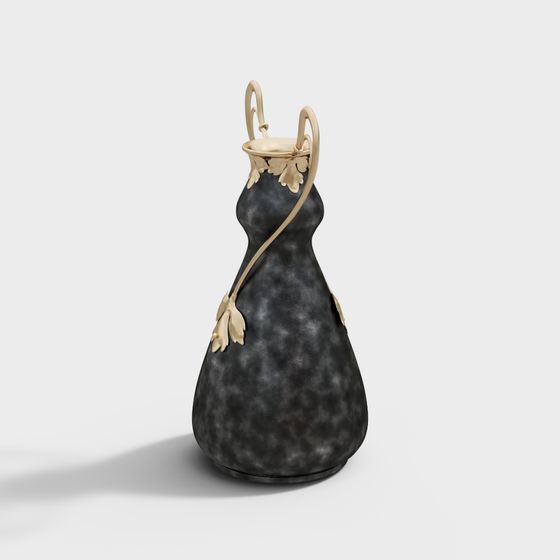 Elegant Retro Leather Kettle 3D model