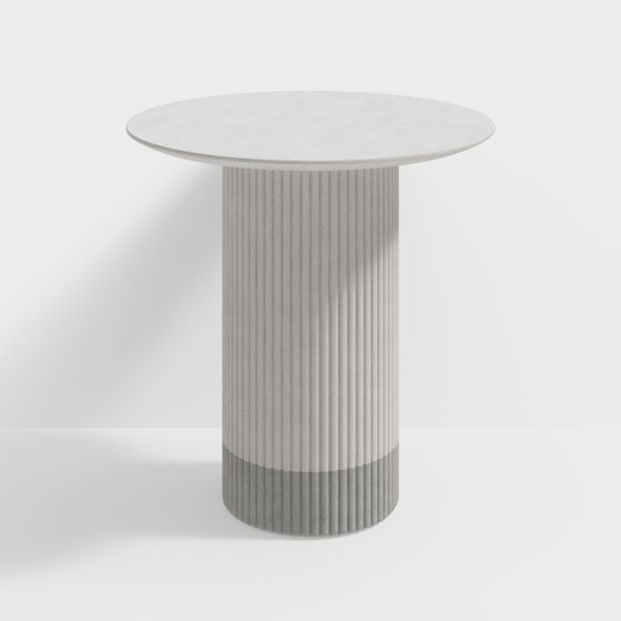 Elegant Cylindrical Side Table 3D model