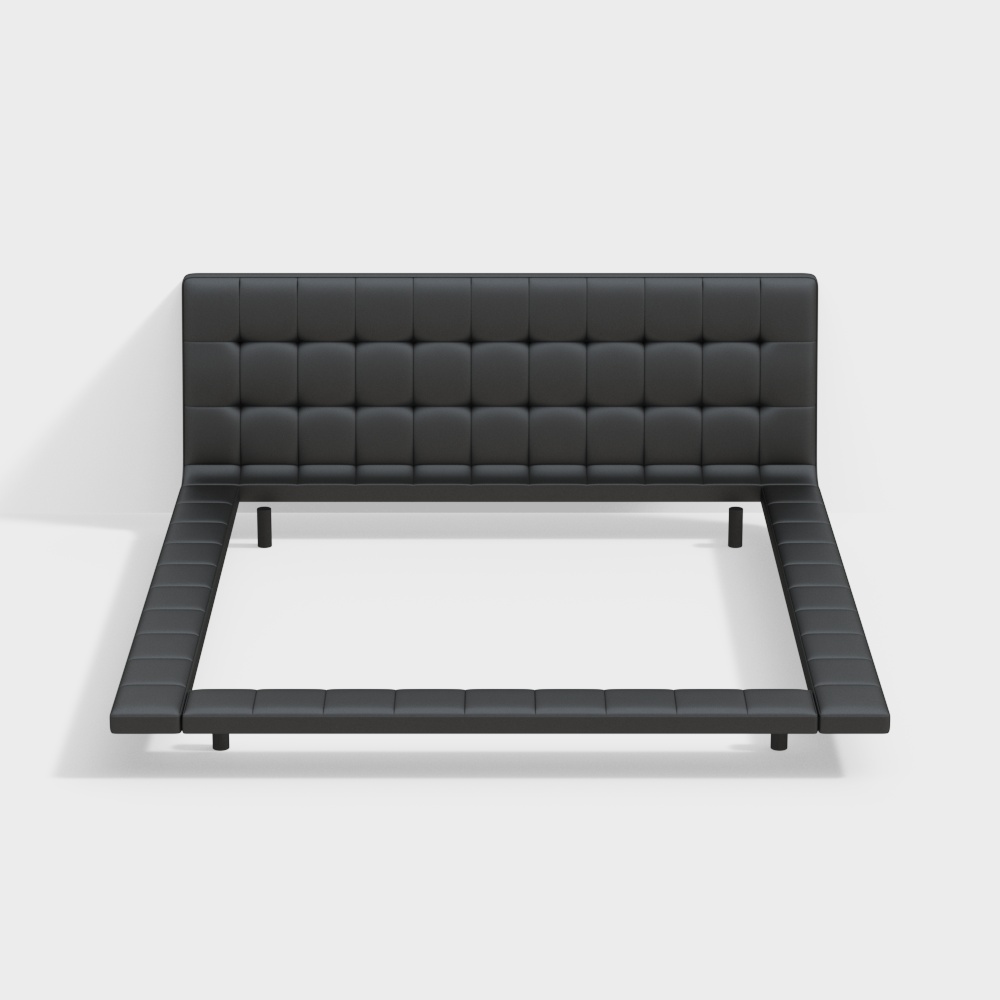 เตียงลอยตัวสมัยใหม่แบบมินิมอล clj-mf-8135 - เตียงหนัง 1.8 เมตร - ไม่มีชุดเครื่องนอน