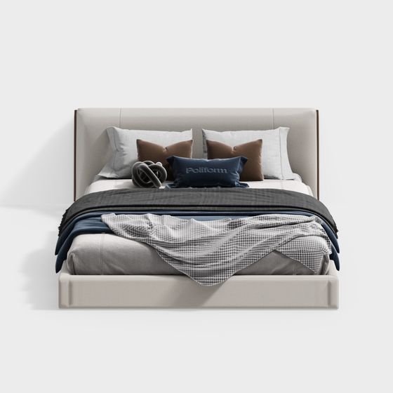 Urban Comfort 3D model Bed for Modern Homes