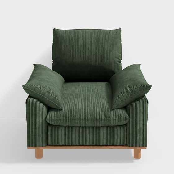 Ngôn ngữ Arbor - Ghế sofa nhỏ bọc vải gỗ nguyên khối