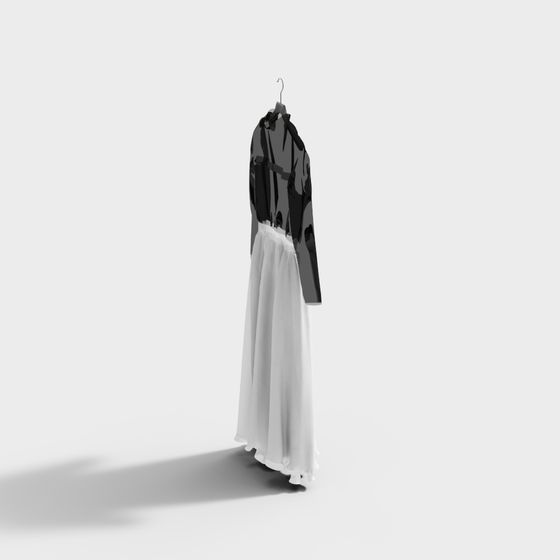 Stylish Suspended Fashion Display Rack 3D model for Modern Spaces