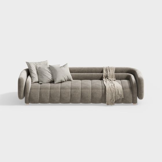 Stylish Low-Polygon 3D Sofa Model
