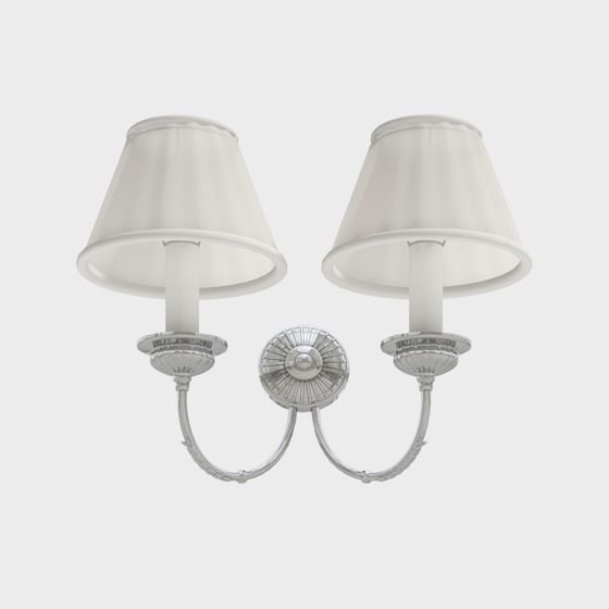Elegant Double-Headed Wall Light 3D model