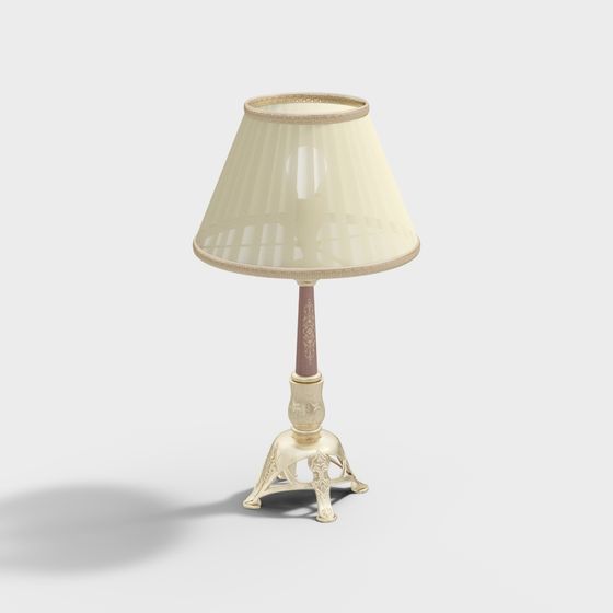 Elegant Vintage Table Lamp 3D model