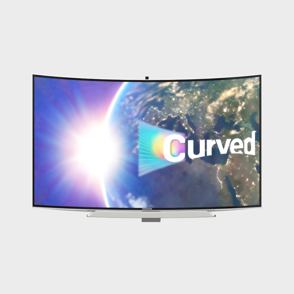Curved TV 3D model - High Detail and Realistic Design
