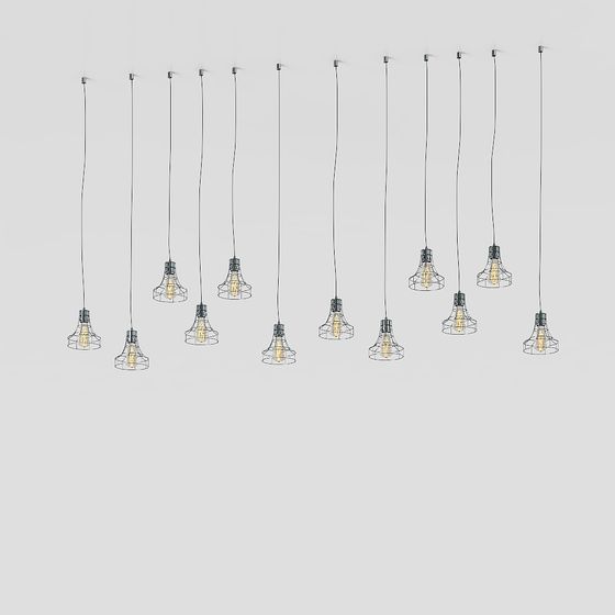 Unique Low-Poly Hanging Lamp 3D model