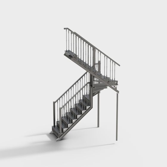 Urban Staircase 3D model for Creative Spaces