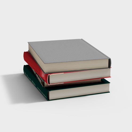 Stylish 3D Book Stack Model for Design Projects