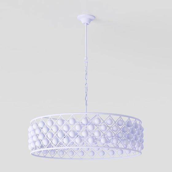 Elegant Low-Poly Chandelier 3D model