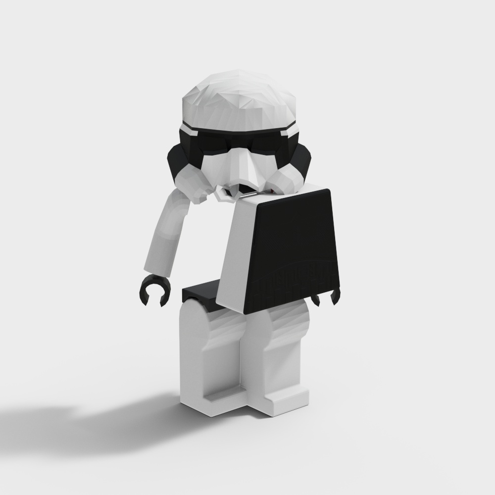 LEGO Stormtrooper 3D Model - Low Poly Design