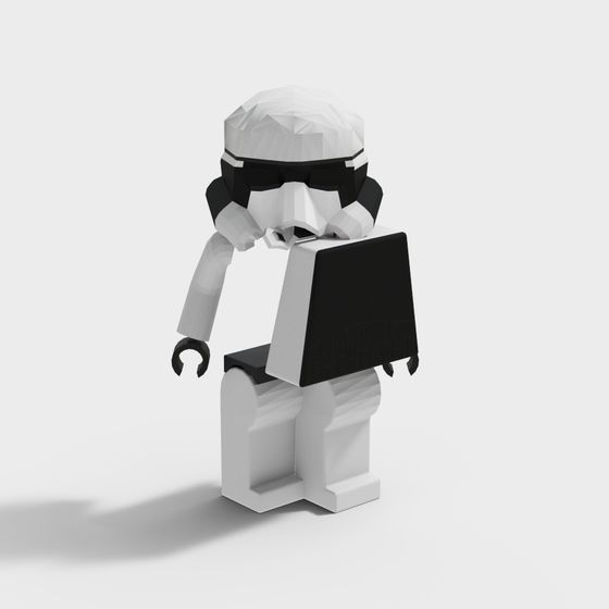 LEGO Stormtrooper 3D Model - Low Poly Design