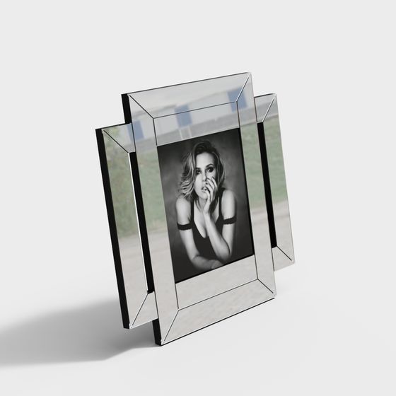Stylish Mirror Frame 3D model for Modern Aesthetics