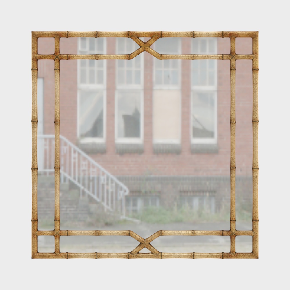 specchio da parete in metallo stile industriale