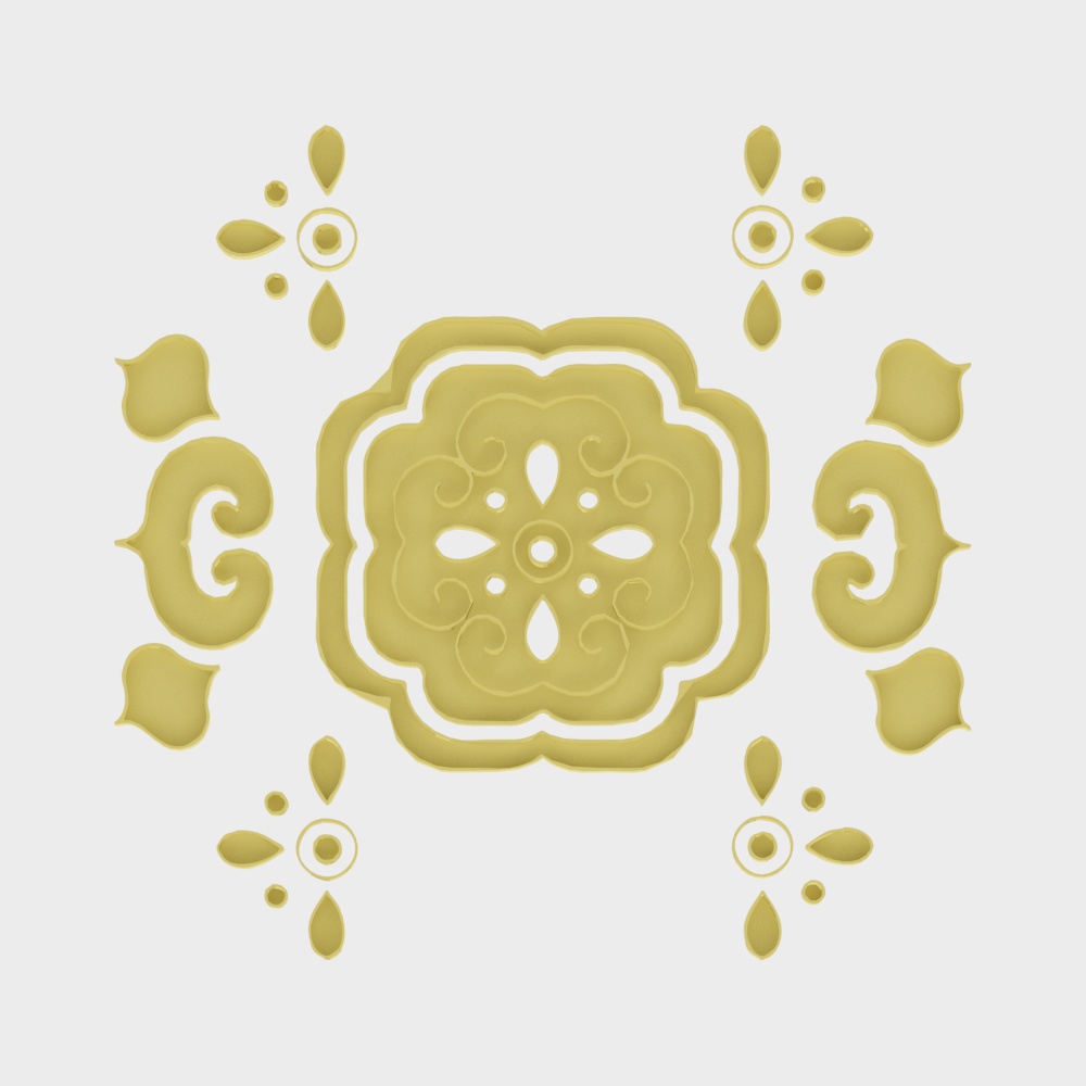 Luminous Mandala Low-Poly 3D Model