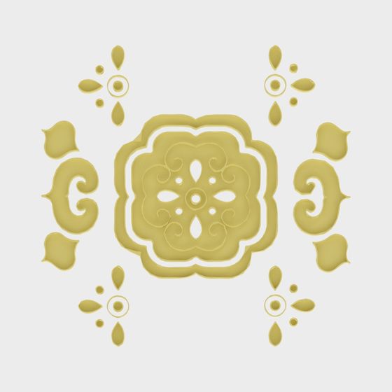 Luminous Mandala Low-Poly 3D Model