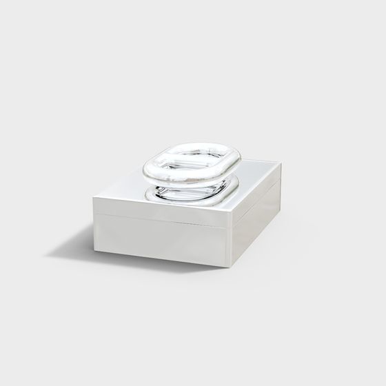 Chic Glass Ring Box 3D model for Creative Projects