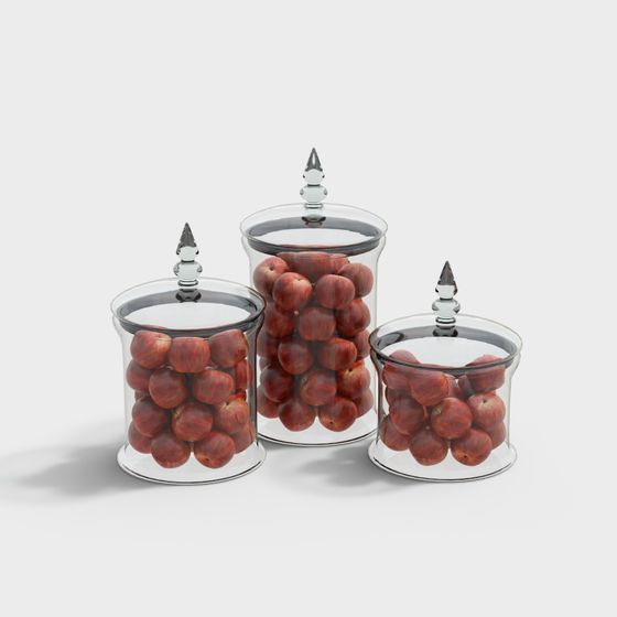 Stylish Glass Jar 3D Model