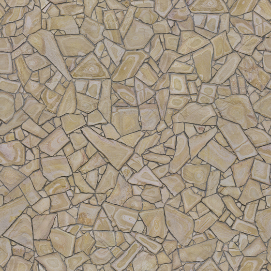 Cultural Stone Wall Tile 3D Model in Wood Color