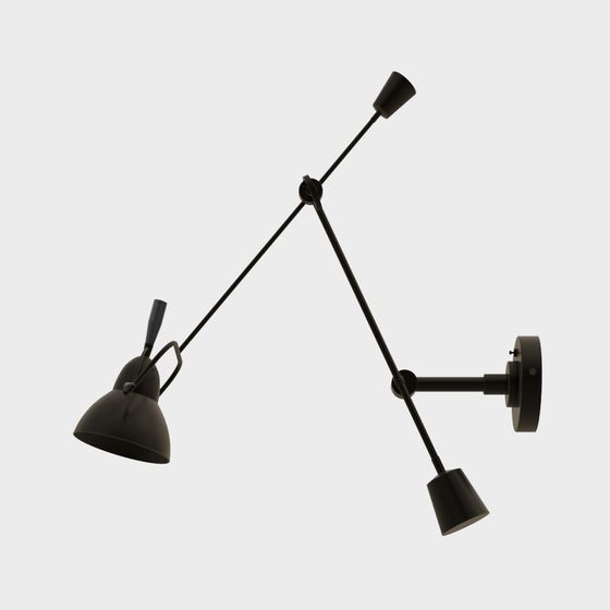 luz de pared metálica simple