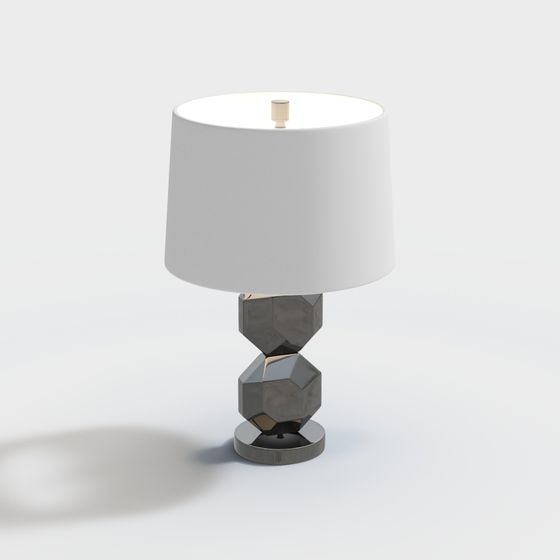 Geometric Table Lamp 3D model for Modern Aesthetics