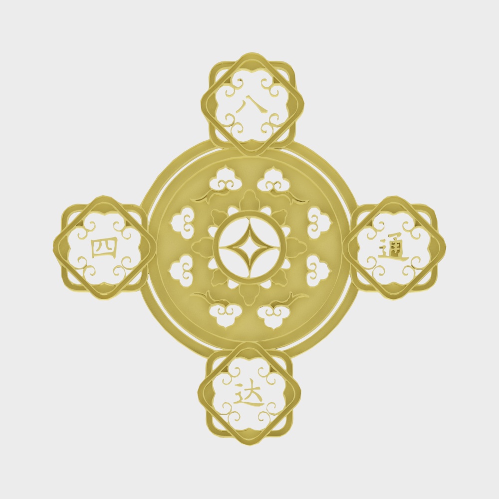 Four Directions Elegant 3D Model