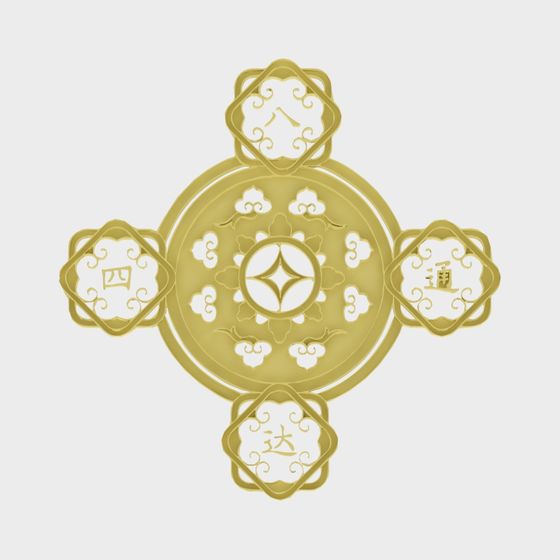 Four Directions Elegant 3D Model